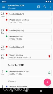 دانلود برنامه aCalendar اندروید