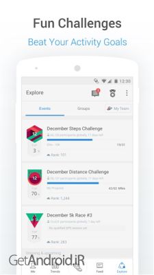 دانلود برنامه Pacer Pedometer اندروید