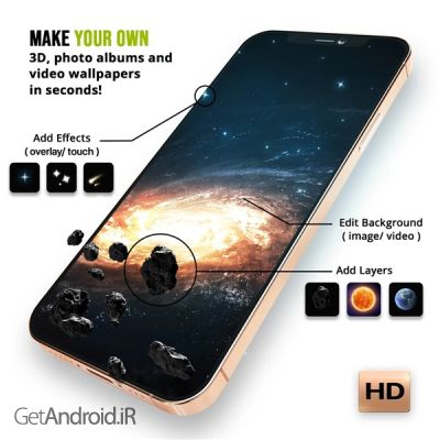 دانلود برنامه Wave Live Wallpapers Maker 3D اندروید