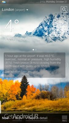 دانلود برنامه Weather rp5 اندروید