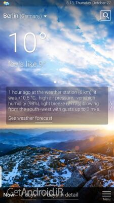 دانلود برنامه Weather rp5 اندروید