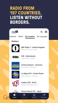 دانلود برنامه TuneIn Radio Pro اندروید