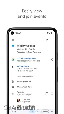 دانلود برنامه Google Calendar اندروید
