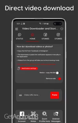دانلود برنامه Video Downloader and Stories اندروید