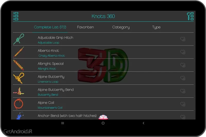 Knots 360 Pro 3D - نرم افزار آموزش گره های کوهنوردی